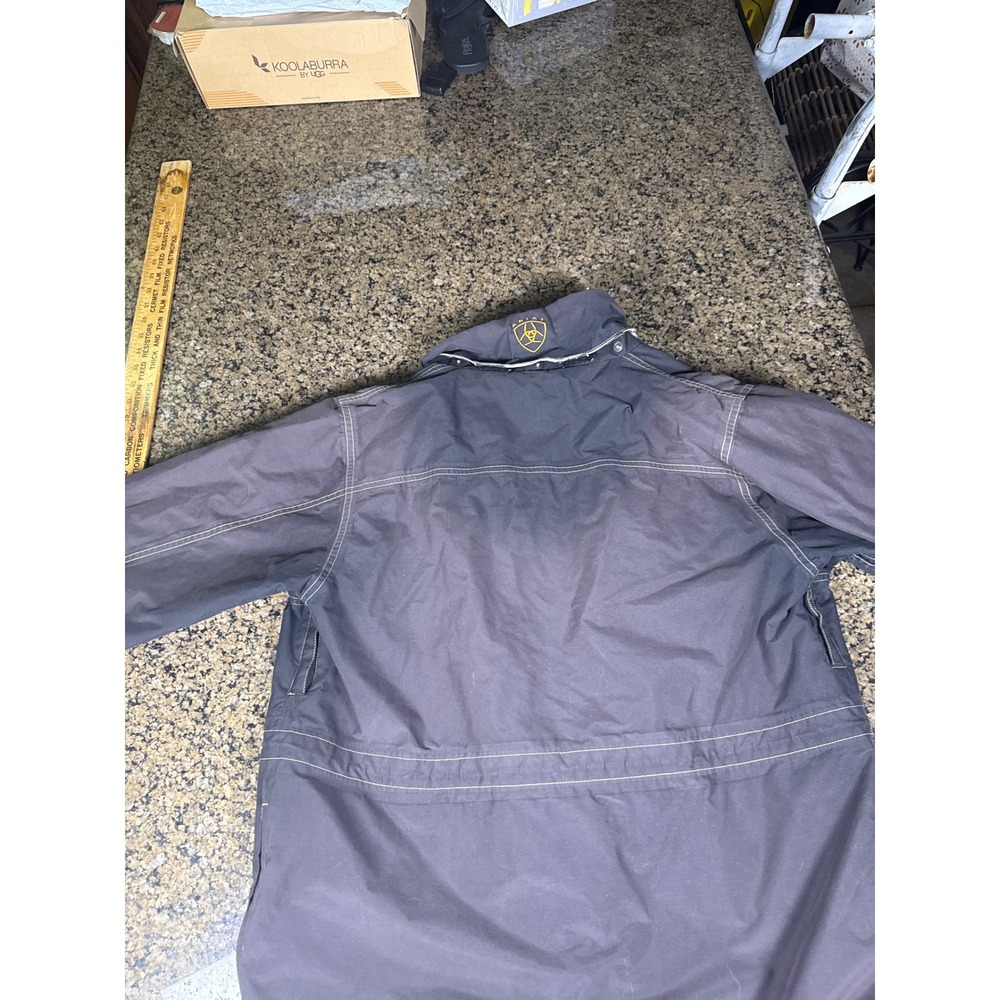 Ariat Womens Utility Equestrian Jacket Dark Brown Full Zip Mesh Lined Large - Picture 8 of 9